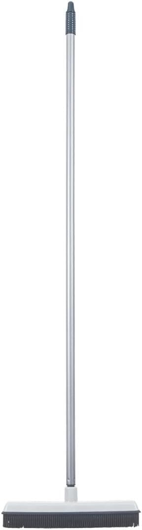 Rubber Bristle Broom for Hardwood Floors, and Vinyl Salon Broom, Rubber by Superio