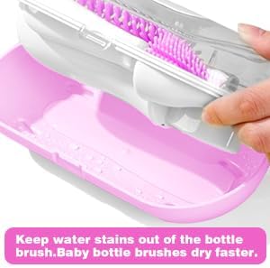 Bottle Brush Set with Drying Rack, Travel Bottle Cleaner Kit with Baby Bottle - Image 9