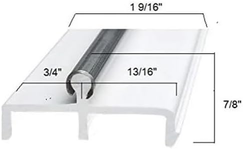 KC Hardware Sliding Door Double Track Replacement 60 Inch White Vinyl Modern - Image 3