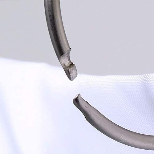 SlipX Solutions Brushed Nickel Simple Slide Shower Curtain Rings Provide - Image 3