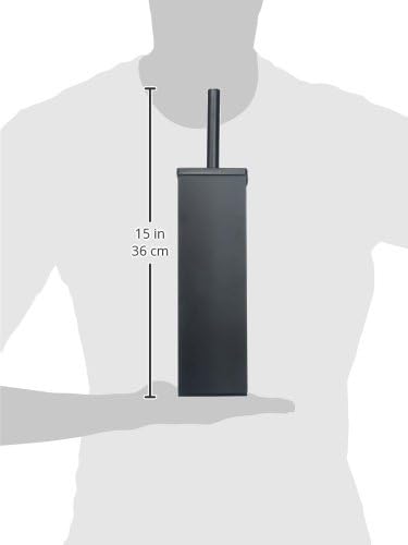 Gatco 1488MX Elegant Square Toilet Brush Holder, Matte Black - Image 7