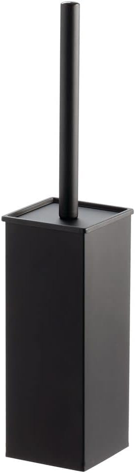 mDesign Steel Square Modern Toilet Bowl Brush and Holder by mDesign