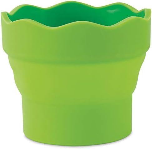 Faber-Castell Collapsible Water Cup Green | Scalloped Brush Holder | 12 Oz by Faber-Castell