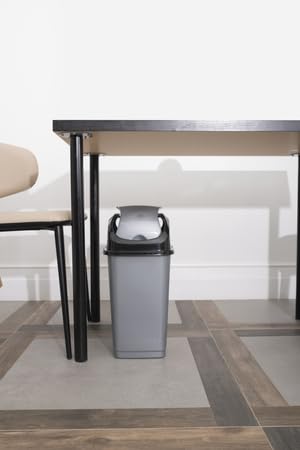 Superio Medium Trash Can with Lid 4.5 Gallon Plastic Swing Top Garbage Can Slim - Image 6