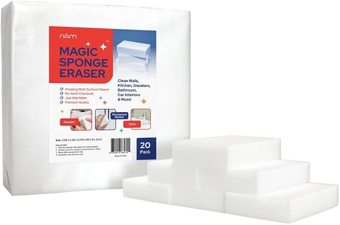 20 Pack Magic Sponge Cleaning Eraser, Melamine Foam Cleaning Pads, Sink & by Unknown