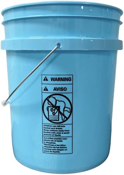 House Naturals Baby Blue 5 gal Food Grade Plastic Bucket Pail Container - Image 3