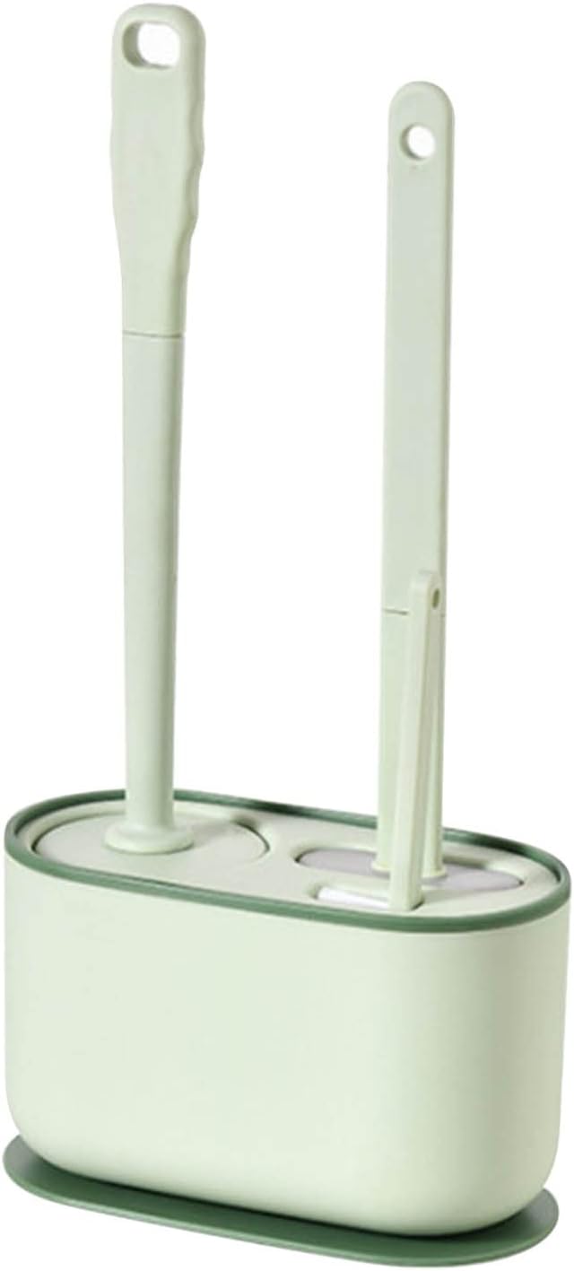 Plastic Toilet Brush Set, Strawberry Green, Bathroom Accessories, Includes 2 by MOUMOUTEN