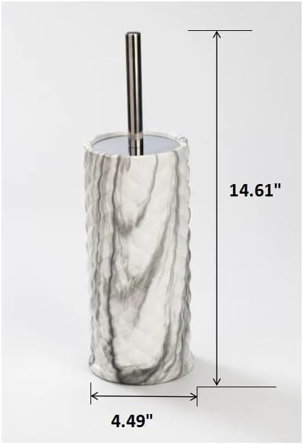 J&V TEXTILES Ceramic Toilet Brush, Toilet Bowl Brush - Image 4