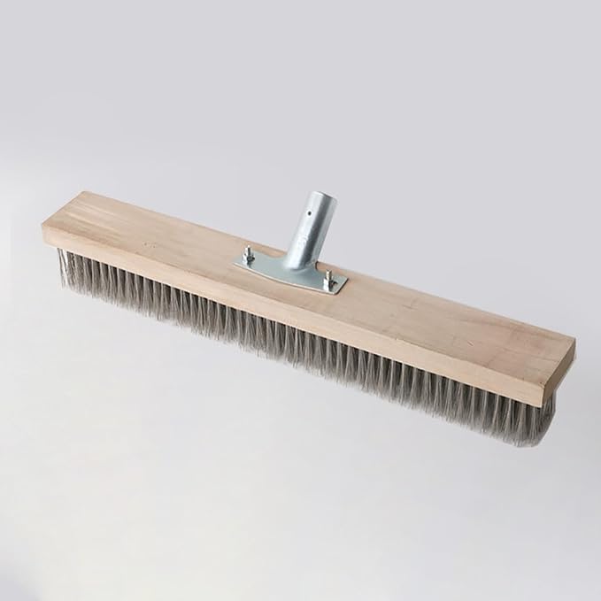 16" Heavy-Duty Rough Surface Floor Brush, Stainless Steel Wire Large Deck Scrub by Sinyiol