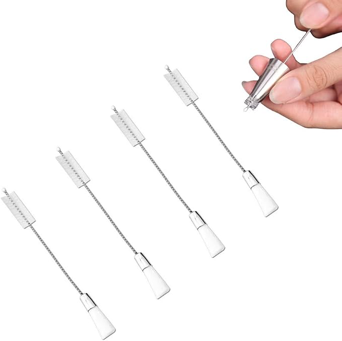 4 Pack Piping Tip Cleaning Brush Double-Headed Nylon Hard Bristle Brushes Pipe by Unknown