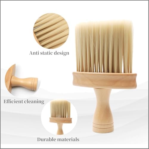 Instrument Dusting Brush, Double Sided Wooden Cleaner Soft - Image 3