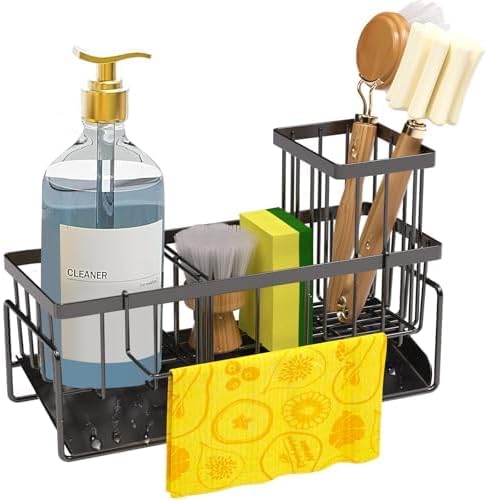 Kitchen Sink Caddy Organizer – Rustproof Sponge Holder by iLiveX