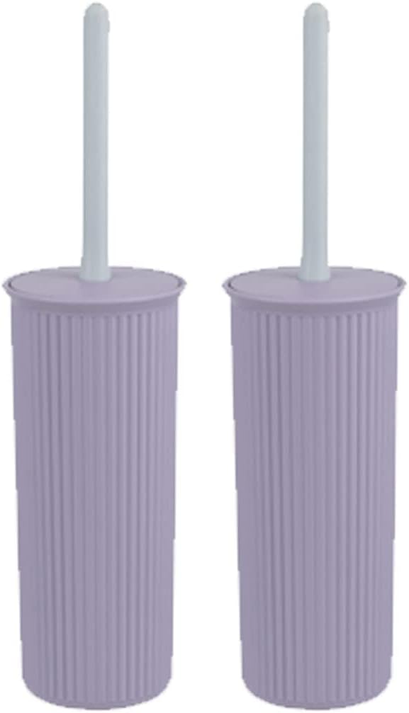 Superio Decorative Plastic Toilet Bowl Brush and Holder Set, Cleaner Scrubber by Superio