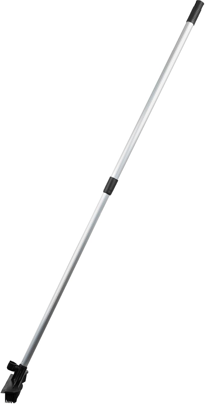 ForPro Extendable Salon Broom, Non-Scratch Rubber Bristles, Aluminum Handle - Image 2