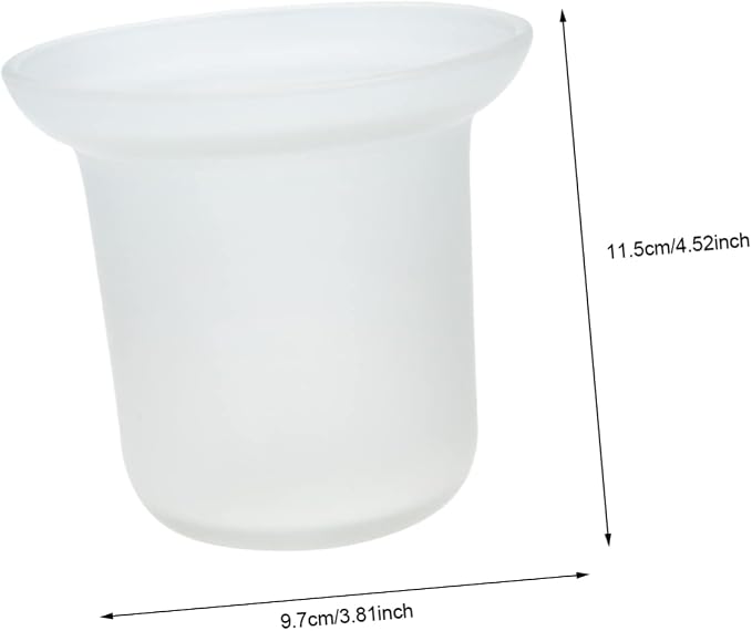 PRETYZOOM Frosted Toilet Brush Holder - Image 2