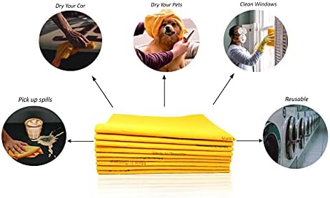 100 Pack Extra Large Original German Shammy Cloths Chamois Towels Super - Image 3