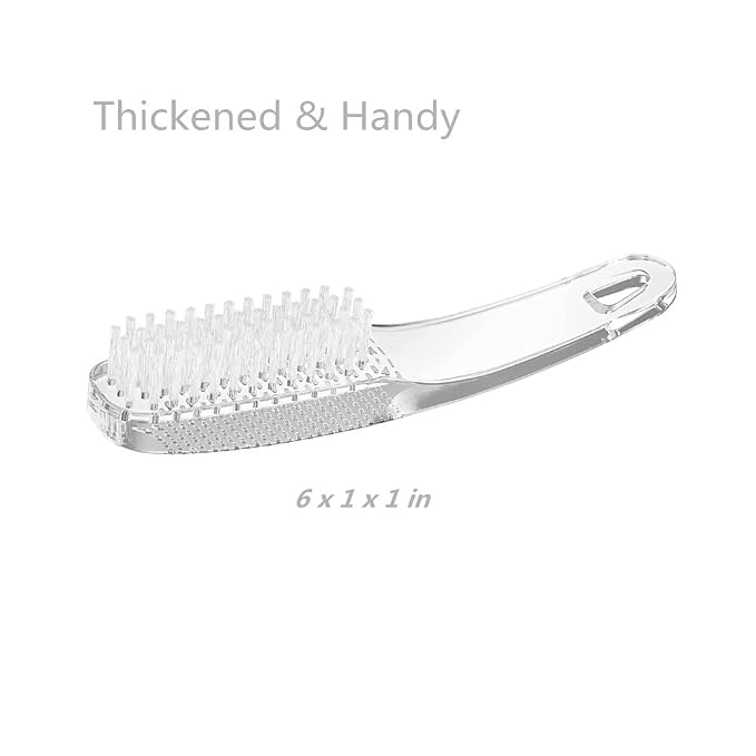 3Pcs Nail Cleaning Brushes, Thick Handle Hand Fingernail Clean Brush Manicure - Image 2