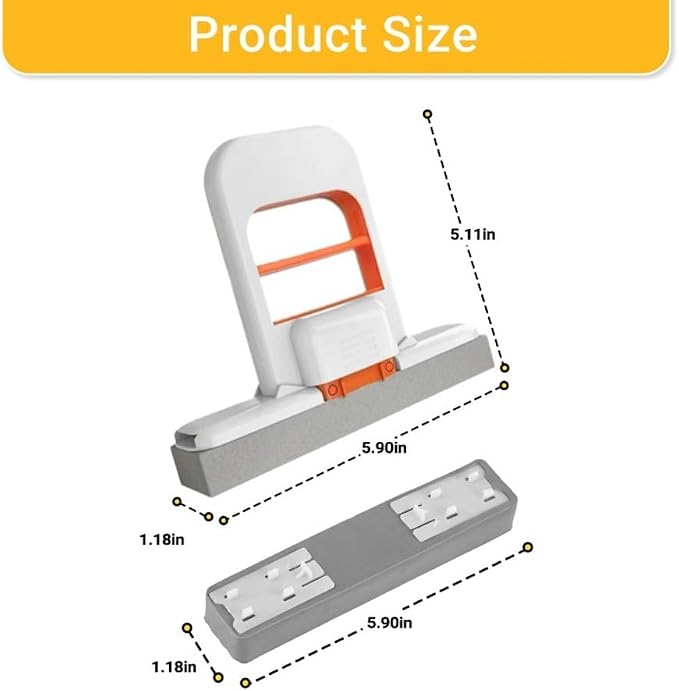 Mini Mop for Small Spaces, Foldable Self-Squeeze & Self-Wringing Wet Dry Sponge - Image 2