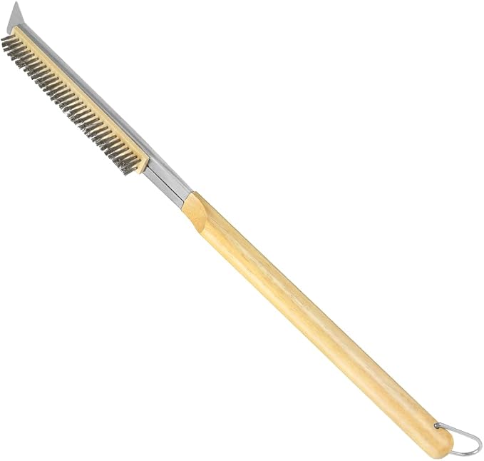Pizza Oven Brush, BBQ Grill Cleaning Brush Non Scratch Heat Proof Stainless by Aolso