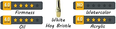 ZEM Brush White Hog Bristle Stiff Fan Brush Set Size 2 - Image 5