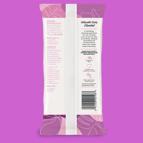 Summer's Eve Cleansing Cloths Soft Pack, Island Splash - Image 7