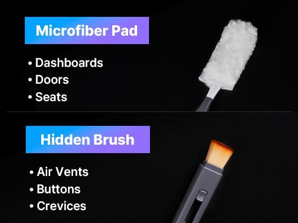KMMOTORS 2-in-1 Full Circle Car Duster – Soft Microfiber Duster - Image 4