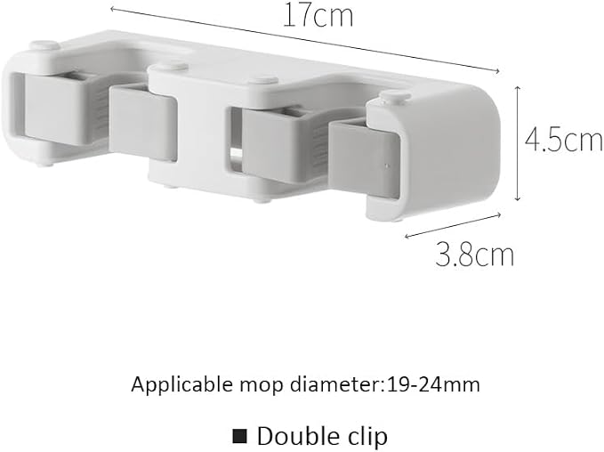 Broom Holder Wall Mount Mop and Command Broom Hanger Organizer Wall Mount Self - Image 6