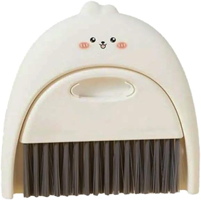 1 Set White Cute Broom and Dustpan Set, Mini Dustpan and Brush Cleaner Set - Image 3