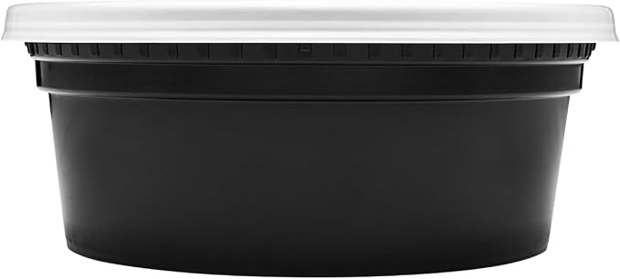 Karat [8oz - 240 ct Black PP Injection Molded Round Deli Containers - Image 8