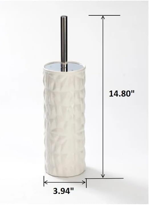 J&V TEXTILES Ceramic Toilet Brush, Toilet Bowl Brush - Image 4