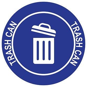"Trash Can" Durable Laminated Vinyl Floor Sign- Sign by Graphical Warehouse- 5S by GraphicalWarehouse