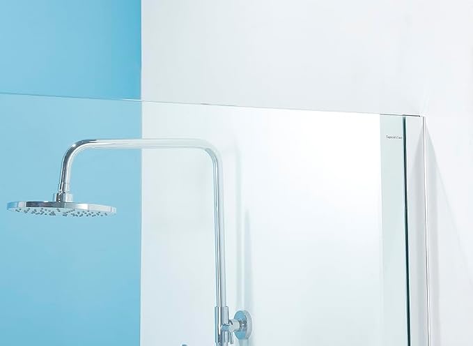 Shower Screen 36" x 76" Half Frameless Shower Wall Panel, Tempered Glass 3/8 - Image 8