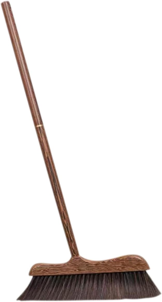 Wooden Outdoor Broom with Soft Bristles Long Handle Garden Scrub Broom by MUCKLILY