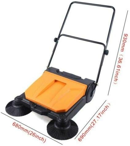 Gdrasuya10 26" Hand Push Sweeper, Household Hand Push Carpet Sweeping Sweeper - Image 2