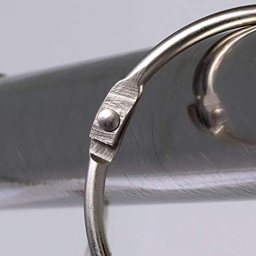 SlipX Solutions Brushed Nickel Simple Slide Shower Curtain Rings Provide - Image 4