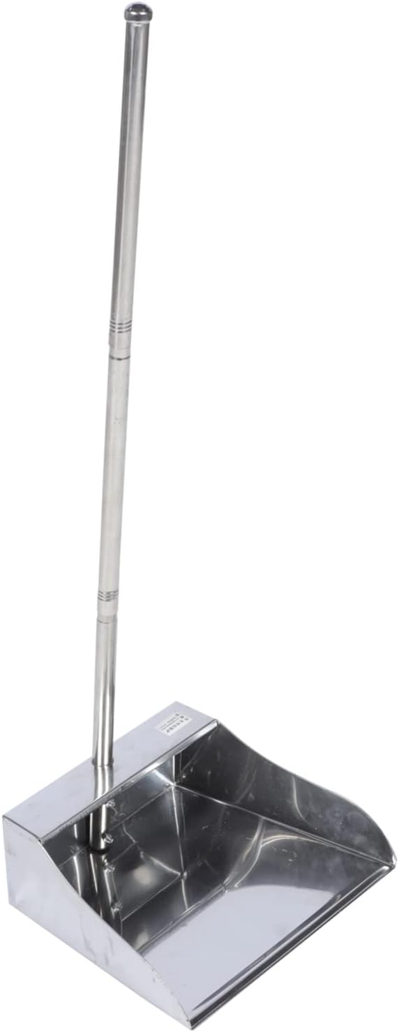 DOITOOL Dust Pan with Long Handle Stainless Steel Dustpan Upright Dustpan by DOITOOL