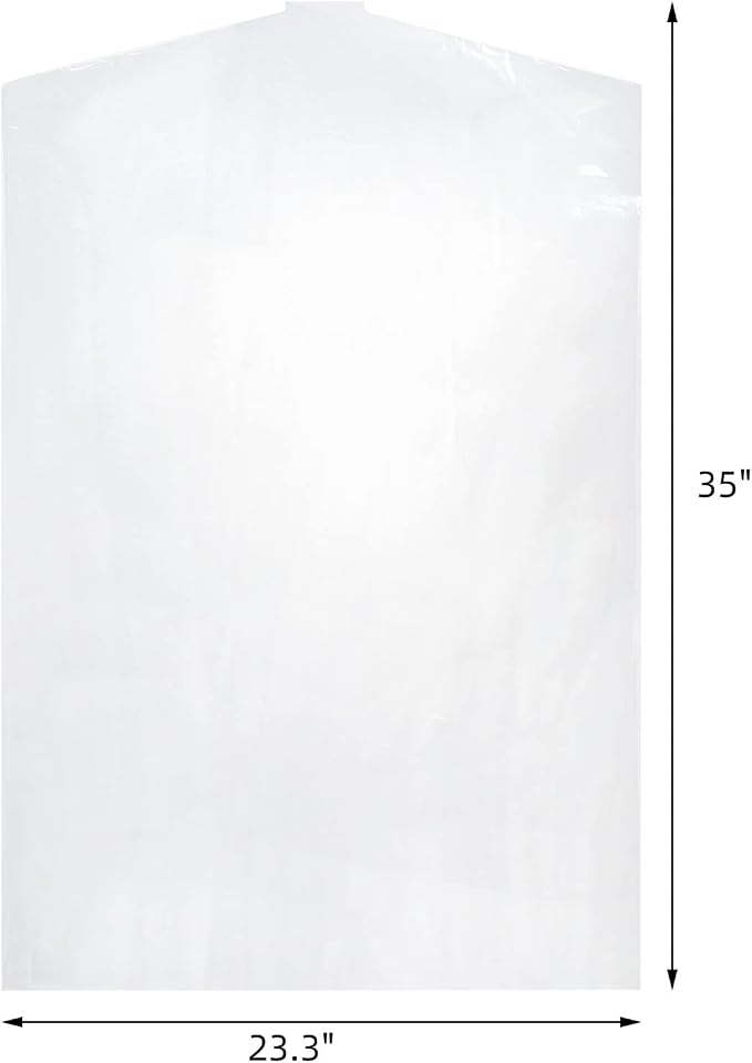 AVLA 50 Pack Plastic Garment Bags, Transparent Hung Clothes Dust Cover - Image 2