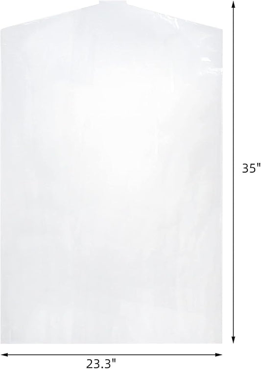 AVLA 50 Pack Plastic Garment Bags, Transparent Hung Clothes Dust Cover - Image 2
