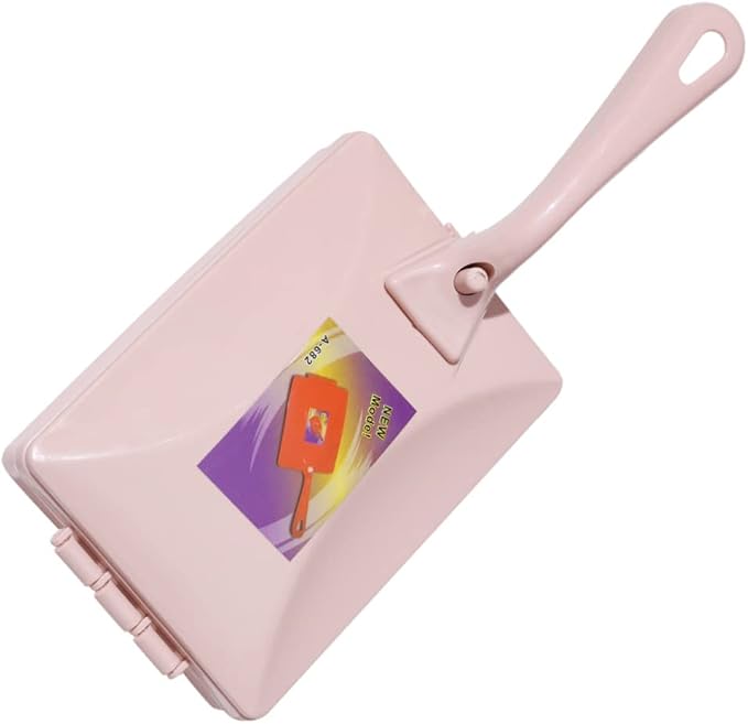 Carpet Debris Brush Double-Roller Sofa Sweeper Handheld Dusting Cleaner Pink by Gcroet