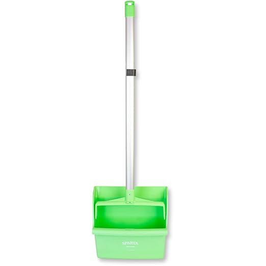 SPARTA Upright Dustpan with Aluminum Handle, Serrated Edge - Image 2