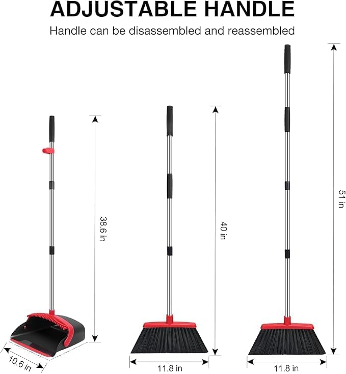Broom and Dustpan Set – Upright Standing Broom - Image 9