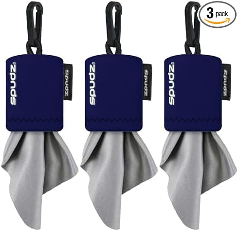 SPUDZ Classic Microfiber Lens Cleaner – Clip-On Pouch, Washable – by ALPINEINNOVATIONS