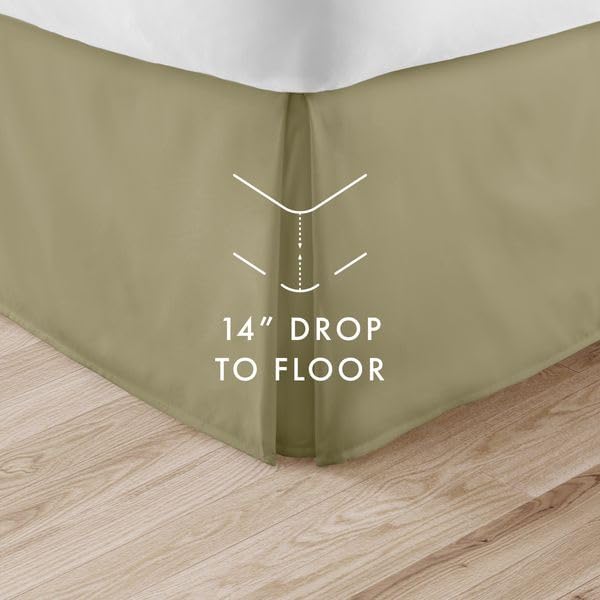 Linen Market Bed Skirt - Ultra Soft Microfiber - Easy Fit with 14 Inch Tailored Drop - Hotel Quality, Shrinkage & Fade Resistant - Bed Cover - King Bed Set - Bedroom Décor - (King, Sage)