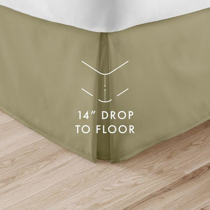 Linen Market Bed Skirt - Ultra Soft Microfiber - Easy Fit with 14 Inch Tailored Drop - Hotel Quality, Shrinkage & Fade Resistant - Bed Cover - King Bed Set - Bedroom Décor - (King, Sage)