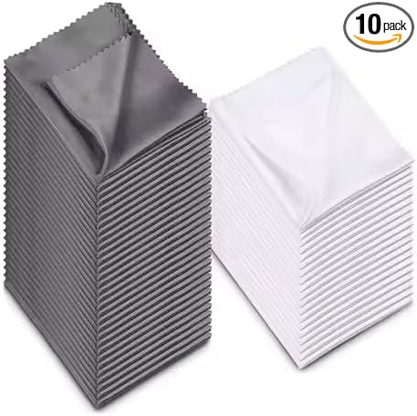10 Pack Microfiber Lens Cleaning Cloth, 6x7 Lint Free Cloth by Unknown