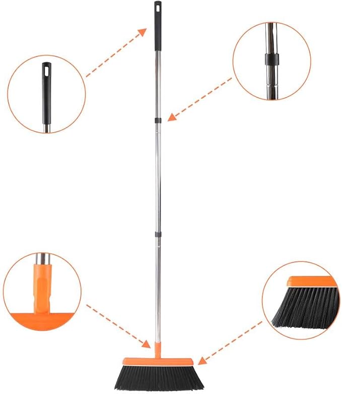 FGY Long Handle Broom and Dustpan Set 53" Broom - Image 4