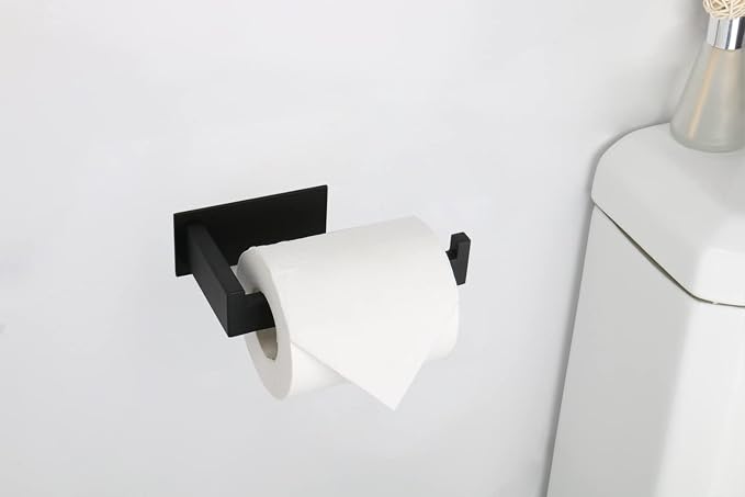 Toilet Paper Holder, Self Adhesive Tissue Holder Stainless Steel Rustproof - Image 6
