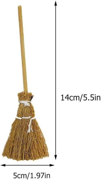 5Pcs Witch Broom, Miniature Broom Props Artificial Mini Broom Fairy Hopuse - Image 9