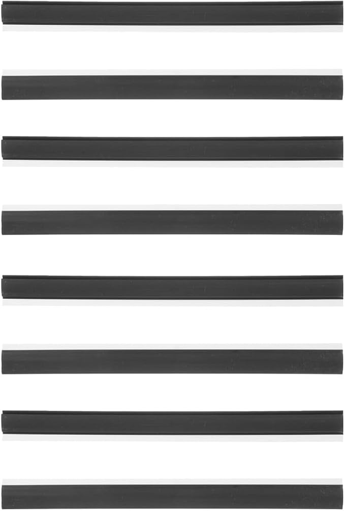 8pcs Dustpan Rubber Edge Replacement Strips 26cm Soft Black Rubber Lip by Abaodam