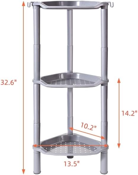 3 Tier Shower Caddy Corner, Plastic Shower Shelf Organizer - Image 3